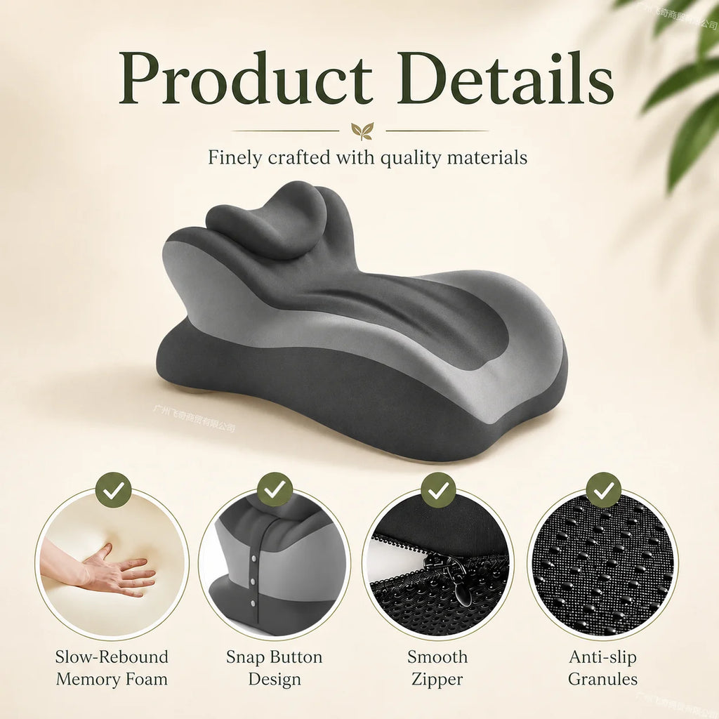 Multifunctional Memory Foam Prone Reading Pillow Relieve Neck Arm Fatigue Removable Headrest Anti-Slip Ideal for Bed Reading Wat