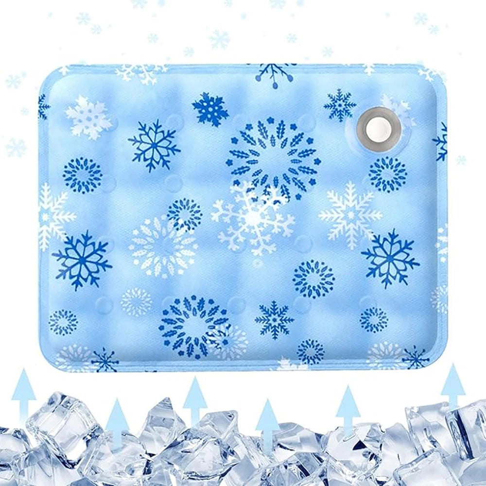 Pet Cooling Dog Mat for Cat Ice Gel Self Added Water Dog Cold Bed Mat Portable Durable Pet Ice Cushion For Small Big Dogs