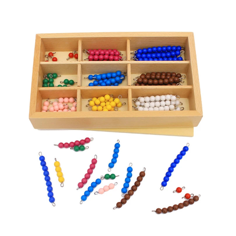 Kids Toys Montessori Materials Educational Wooden Toy Colorful Checker Board Beads Math Toys Early Childhood Preschool Training
