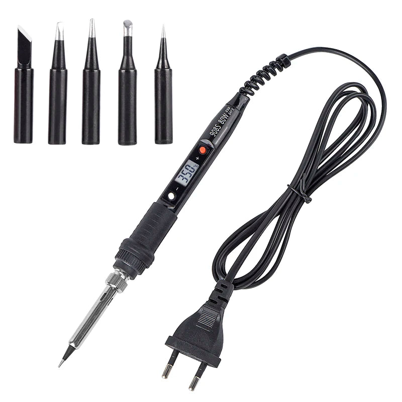 JCD Electric Soldering Iron 80W LCD Digital Display Adjustable Temperature Soldering Iron Set 220V/110V Welding Solder Tools