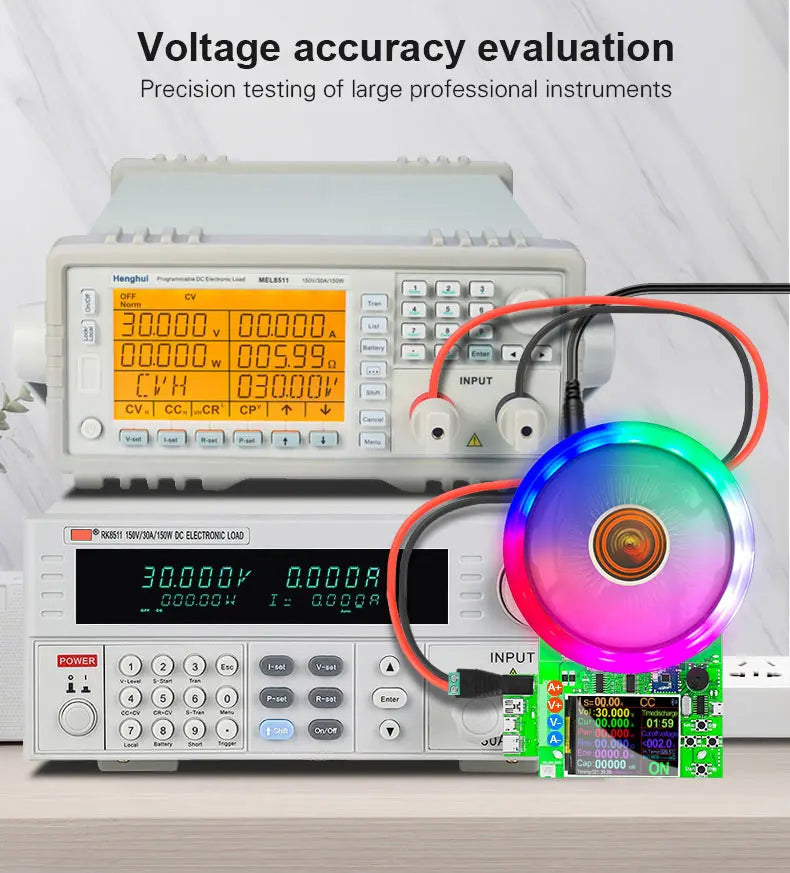 150W/180W Electronic Lithium Load 12V Vehicle Battery Test Capacity Monitor Discharge Power Supply Checker + Tester BOX