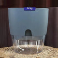 Self Watering Pots for Plants, Flower Plant Pots with Drainage Holes, Double-Layer Plastic Flower Pot Small Plant Pot Wicking