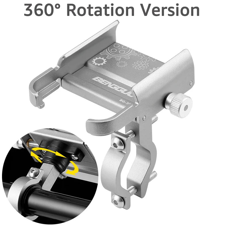 Bike Phone Holder 360 Rotation Bicycle Phone Holder for 4.7-7.0 Inch Devices Motorcycle Handlebar Mobile Phone Stand