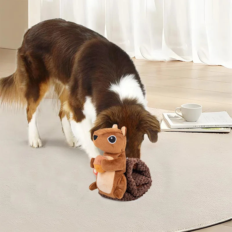 New Arrive Interactive Treat Dispenser Dog Toys Durable Squirrels Squeaky Snuffle Dog Puzzle Toy