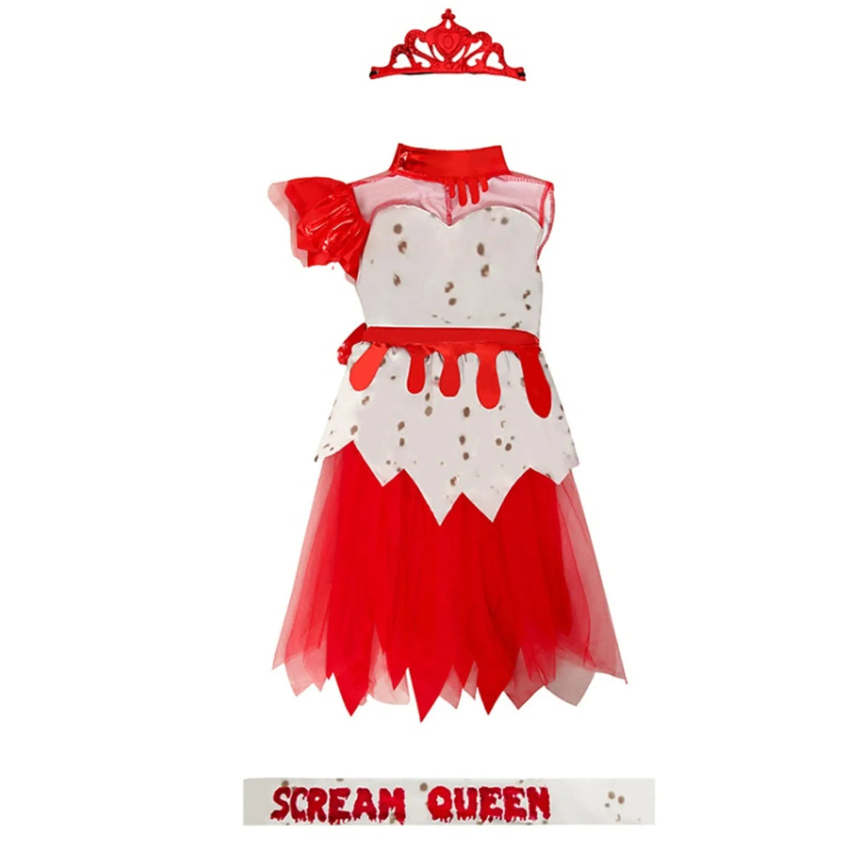 Disfraz de Halloween de terror para niños de Ghostface, disfraz de porrista de terror, enfermera, cosplay para niños y niñas, disfraz de actuación escénica