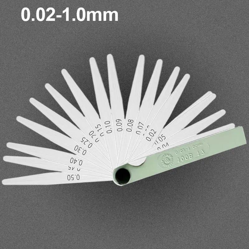 0.02-1.00mm 17 Blades Feeler Gauge Metric Gap Filler Gage Measurment Tool For Engine Valve Adjustment