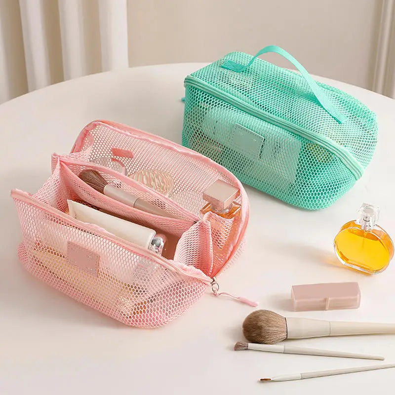 Organizador de Maquillaje Neceser Femenino Bolsa de Maquillaje Estuche de Almacenamiento Estuche de Tocador, Bolsa de Cosméticos, Bolsa Organizadora para Viajes con Cremallera