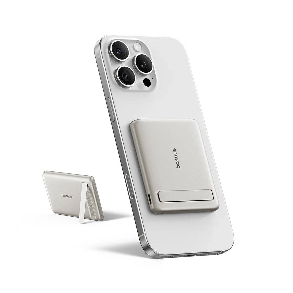 Baseus Qi2 Magnetic Power Bank With Kickstand PD 20W 5000mAh Portable Wireless Fast Charging PowerBank For iPhone Samsung Xiaomi