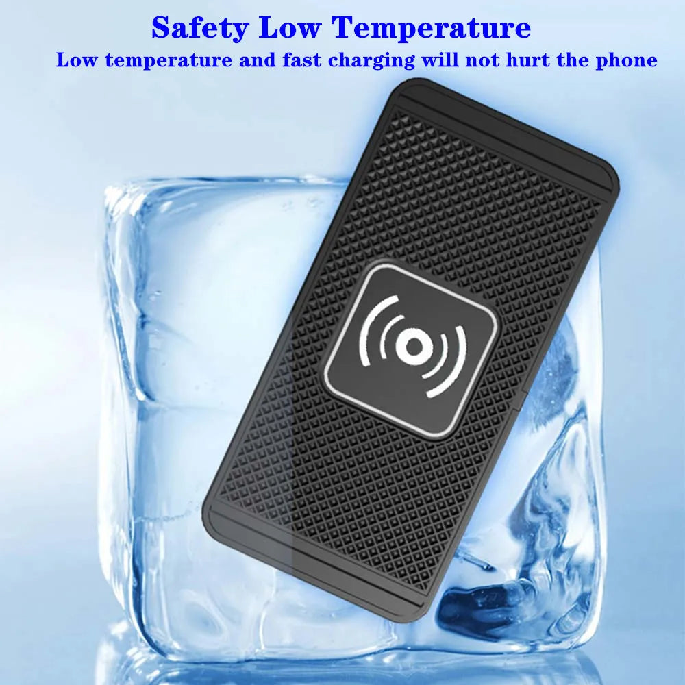 Car Wireless Charger for Iphone 17 16 15 14 13 12 Pro Max X Samsung S25 S24 Xiaomi  Wireless Car Charging Silicone Non-slip Pad