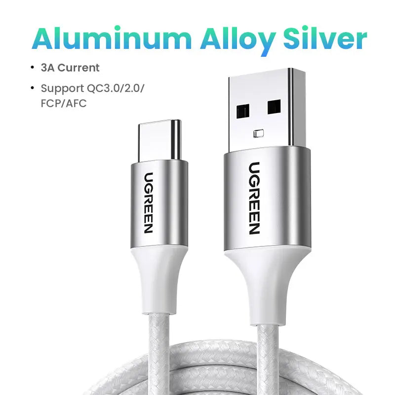 UGREEN 3A USB Type C Cable For iPhone 17 16 Xiaomi Samsung Fast Charging Wire USB-C Charger Data Cord For iPad Poco USB C