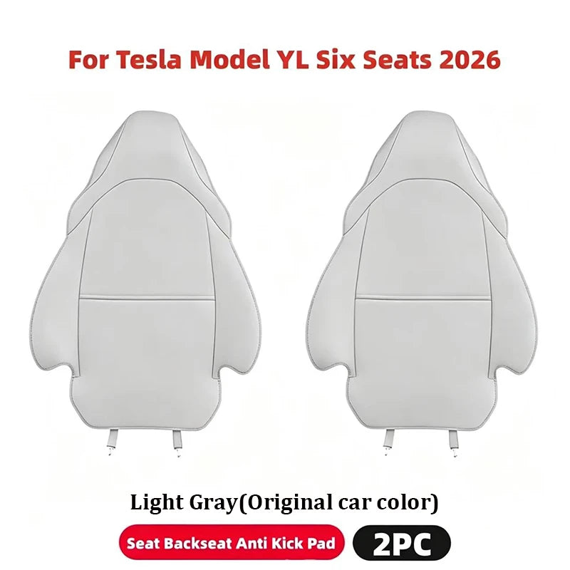 Car Seat Backrest Anti Kick Pad For Tesla New Model YL Six Seats 2026 Leather Full Surround Seat Back Anti Scratch Protector Mat