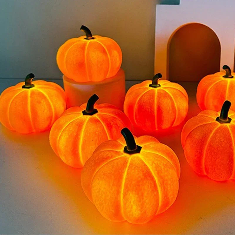 Pumpkin Night Light — Warm Glow for Kids' Rooms & Halloween Parties