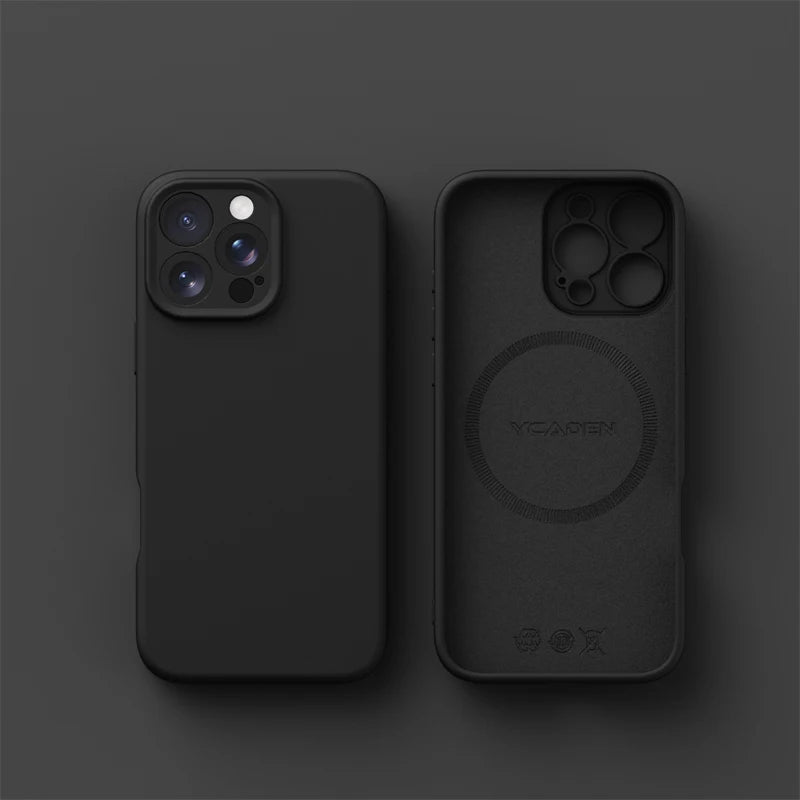 Original Magnetic For Magsafe Phone Case For iPhone 16 15 14 12 13 17 Pro Max 16 Plus Case Liquid Silicone Wireless Charge Cover