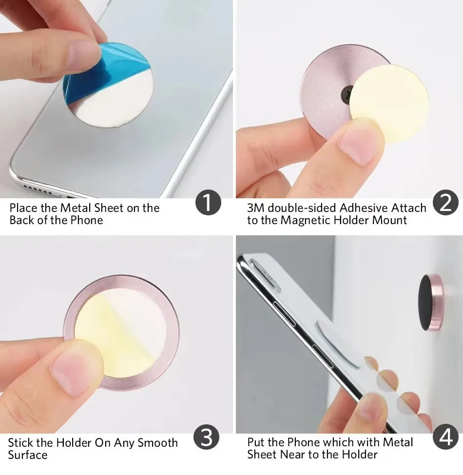 Wall Magnetic Phone Holder Stand Mini Magnetic Ring Pad for Magsafe iPhone 17 16 15 14 13 12 Pro Max Car and All Smooth Surfaces