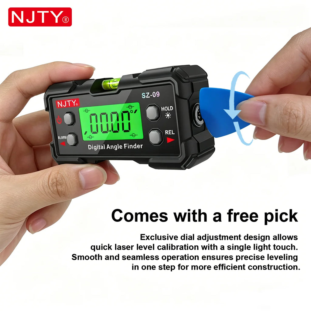 Digital Laser Angle Gauge High Precision Inclinometer & Level Box with Dual-Side Laser Lines Magnetic USB Rechargeable DIY Tools