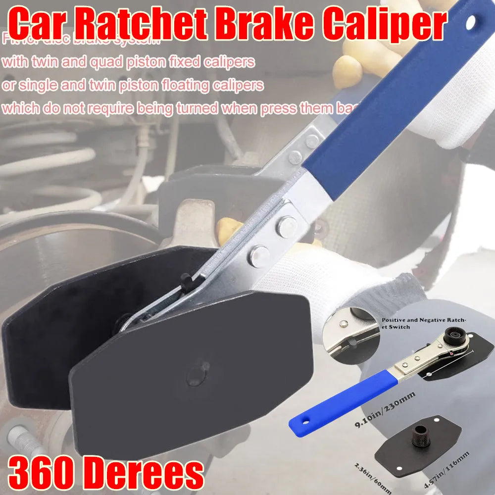 Stainless Steel  Ratchet Brake Piston Caliper Spreader Tool Press Single Twin Quad Separator Pad Disc Brake Caliper Tool