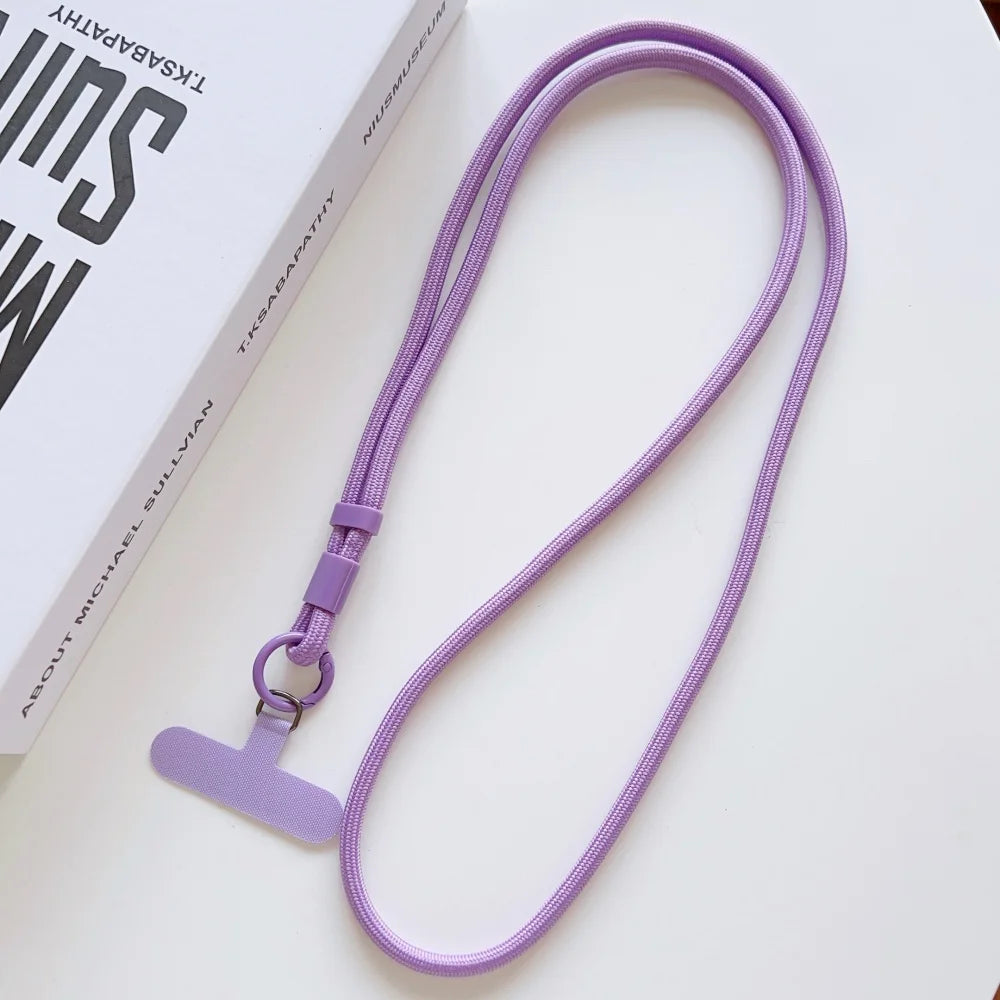 Colorful Adjustable Long Lanyard DYM Mobile Cell Phone Candy Solid Color Crossbody Necklace Anti-Lost Strap for Phone Universal