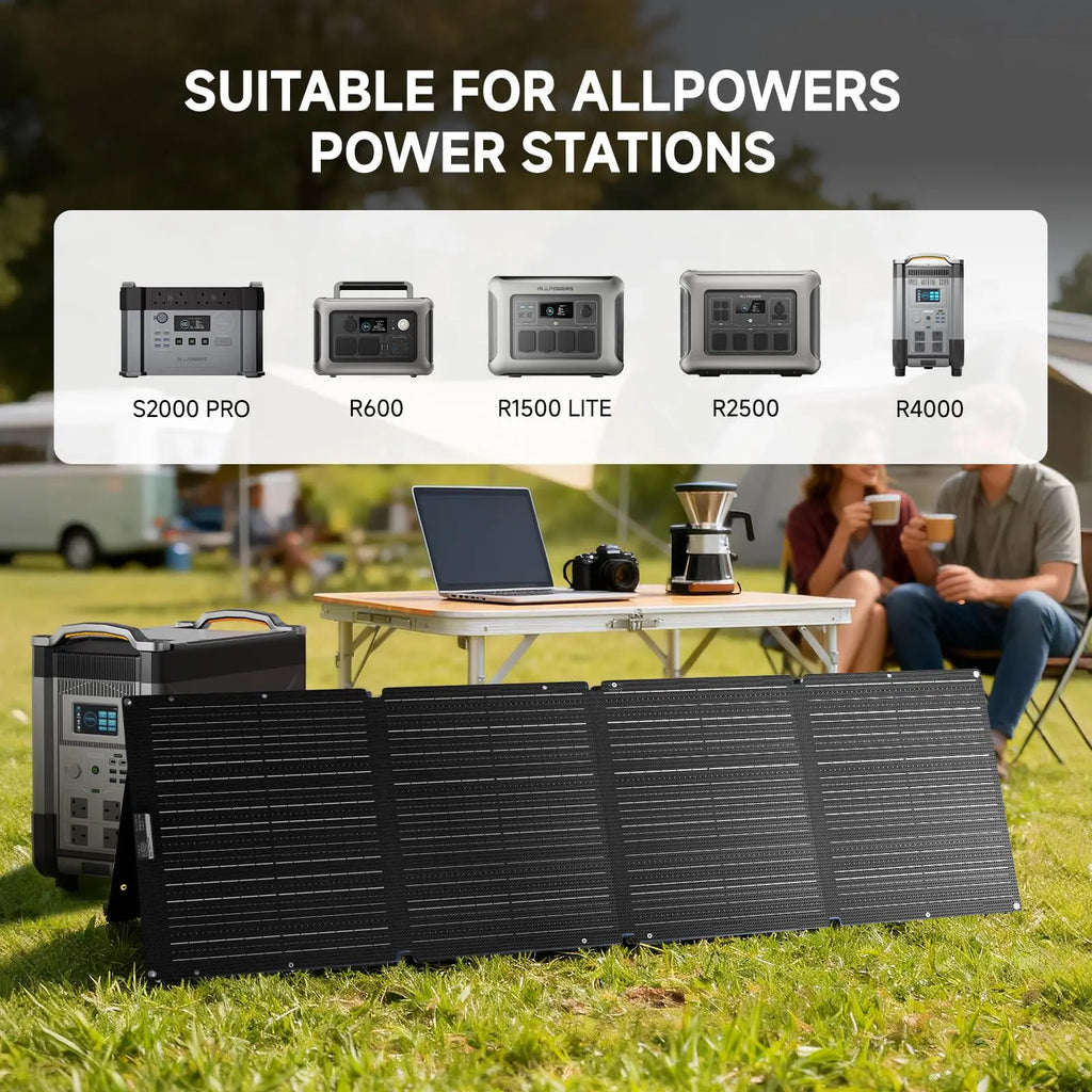 ALLPOWERS 18V Foldable Solar Panel 60W / 100W / 140W / 200W Mobile Solar Charger for Power Supply Laptop Solar Generator Fishing