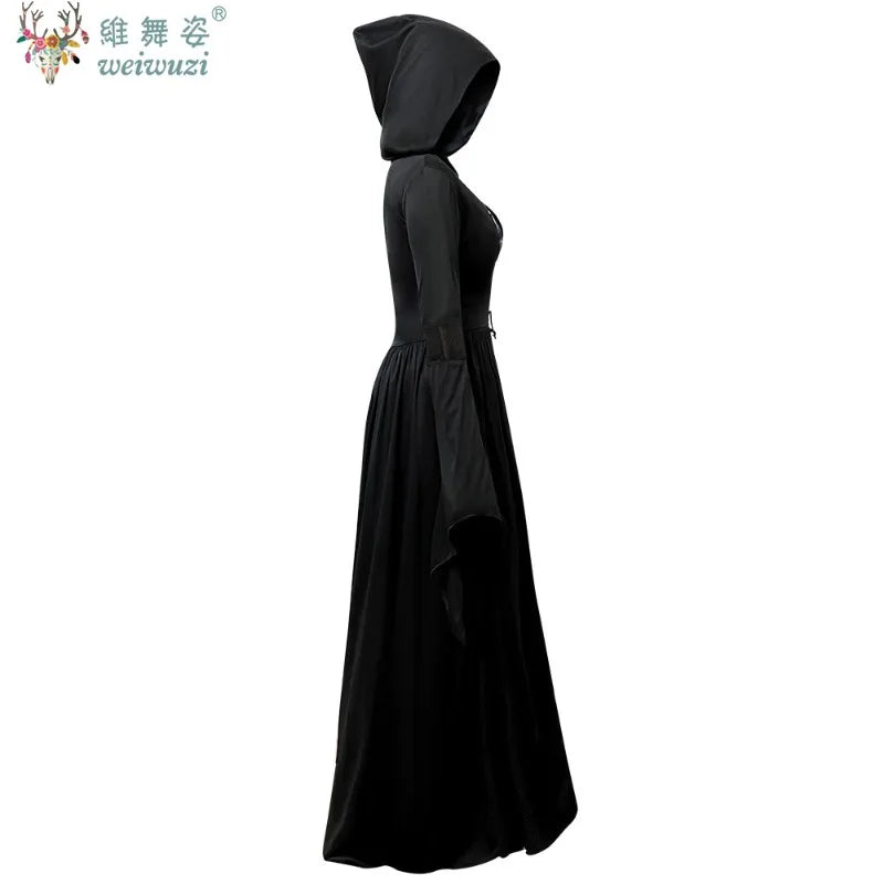 Halloween Costume Adult Women Dark Witch Evil Cosplay Costume Makeup Ball Performance Costume Carnival Party Performance Outfit