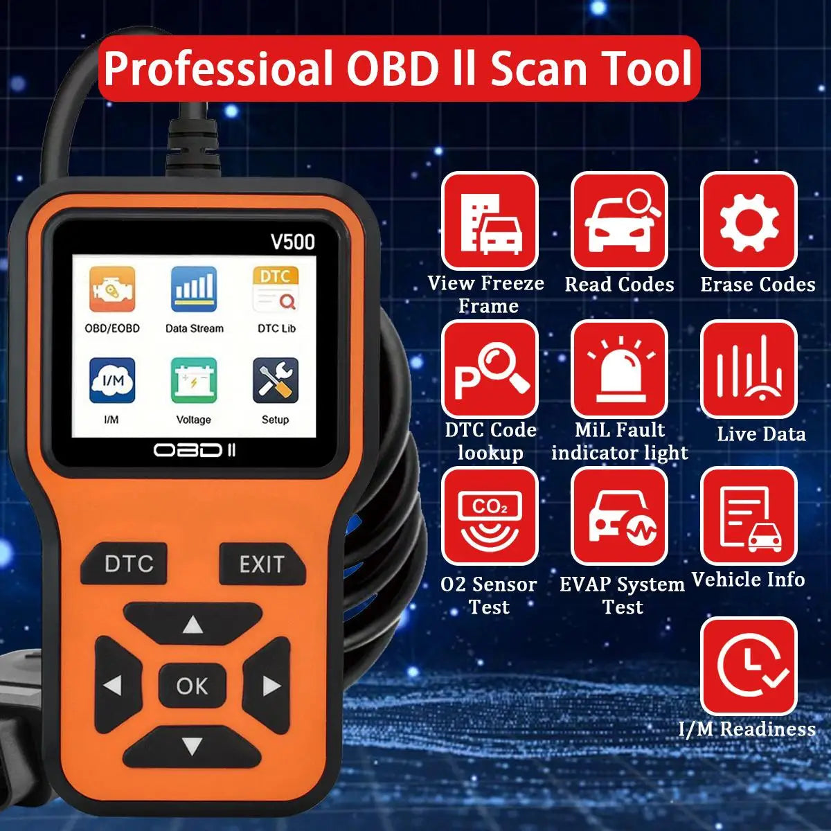 OBD2 Scanner - Car Diagnostic Code Reader Tool