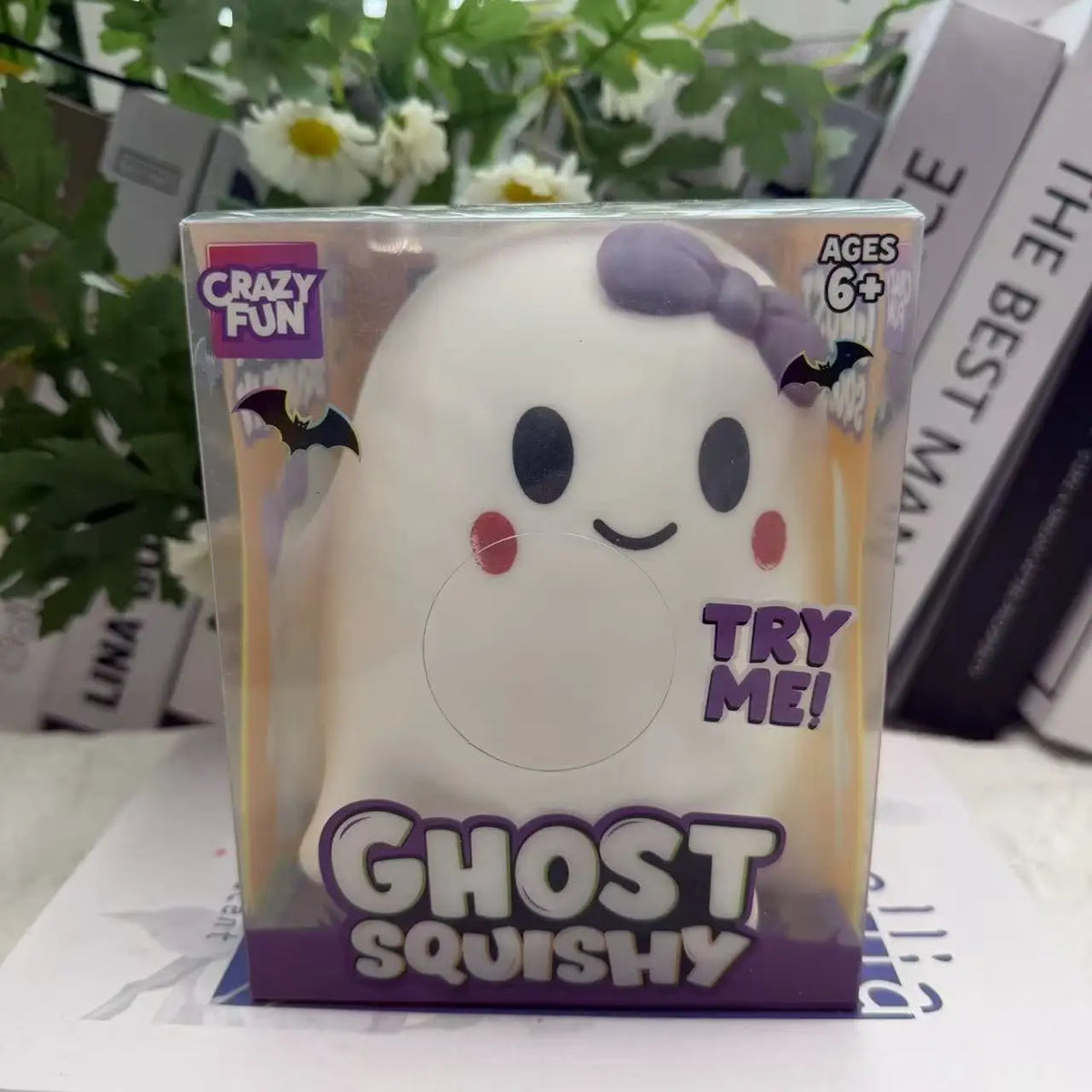 Juguete blando fantasma de Halloween, bonito adorno decorativo, decoración mini de alivio del estrés creativo de rebote lento