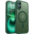 Magnetic Translucent Armor Shockproof Case For iPhone 17 16 15 14 13 12 11 18 Pro Max Plus For Magsafe Wireless Charge Cover