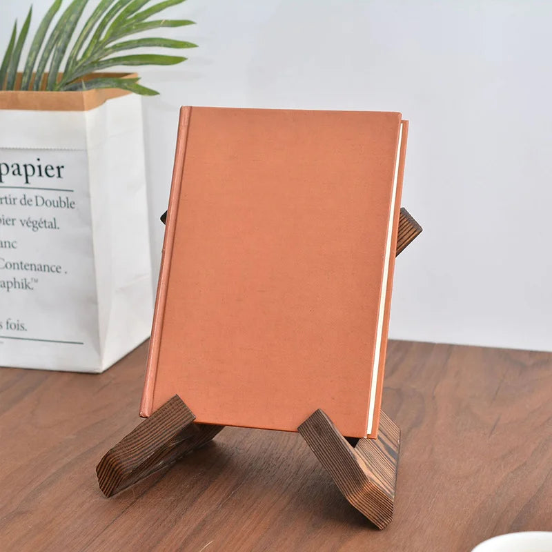 1pcs Wooden Cookbook Stand Flat Stand Base Kitchen Cookbook Stand Reading Stand Wooden Record Stand Resding Stand