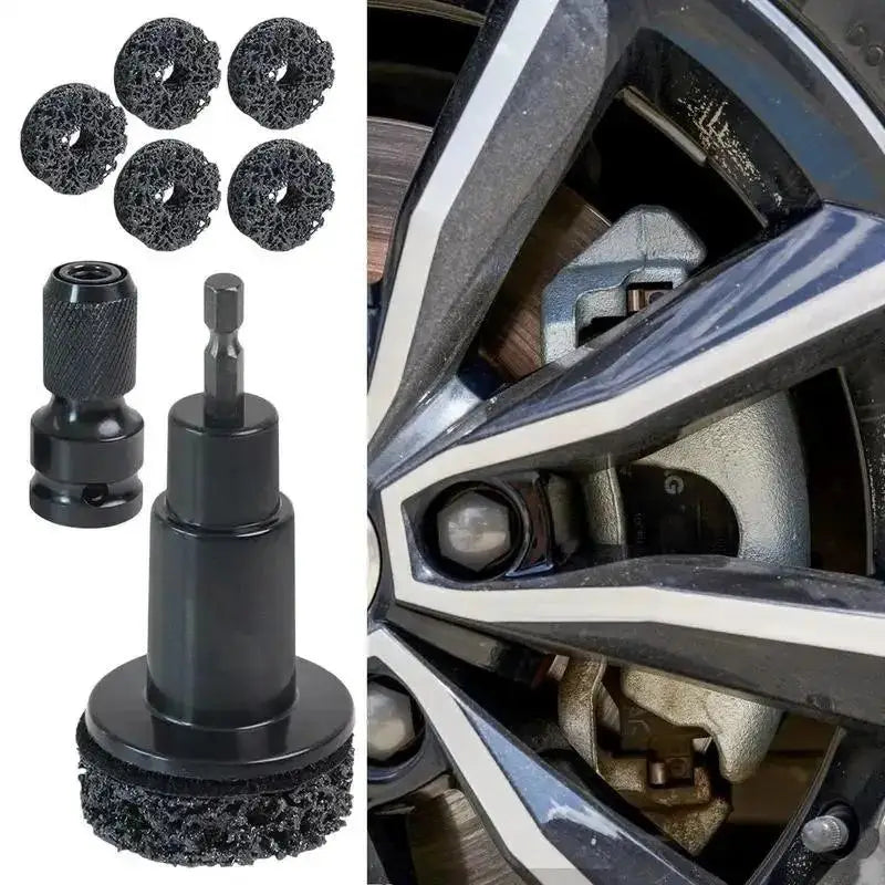 Wheel Hub Rust Removal Tool Polishing Grinder Brush for Brake Dust Cleaning Drill Attachment for Restoration & Maintenance Tool