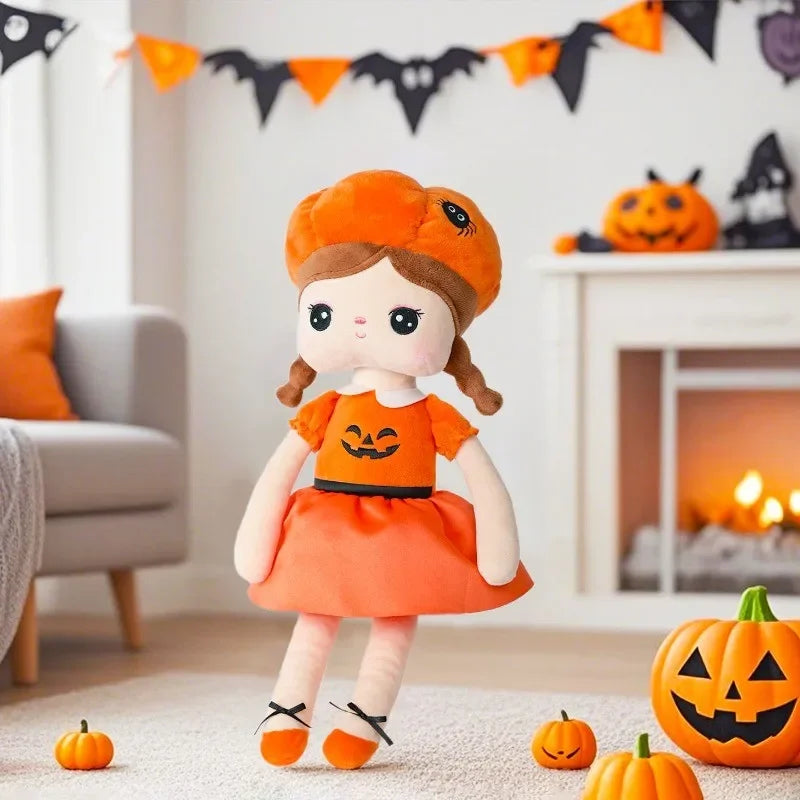 Halloween Metoo Angela Doll Pumpkin Girl Christmas Princess Plush Toy, For Kids Baby Christmas Gifts