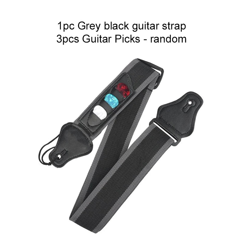 Guitar Accessories Kit Guitar Capo, Strings, Strap, End Pin, Silicone Pad, String Winder, for Acoustic Electric Guitar TMZ