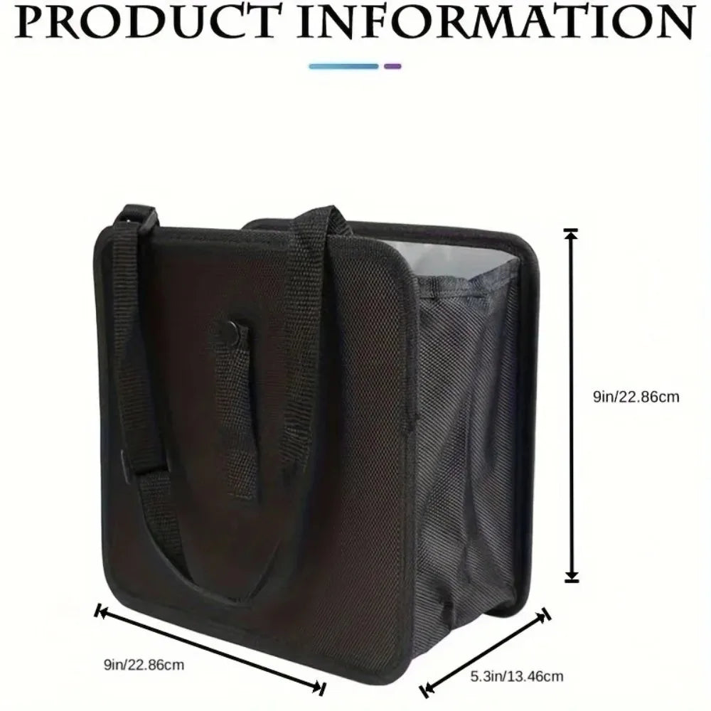 Car Hanging Trash Can Multipurpose Waterproof Backseat Organizer, Universal Vehicle Storage Bin for Snack Wrappers