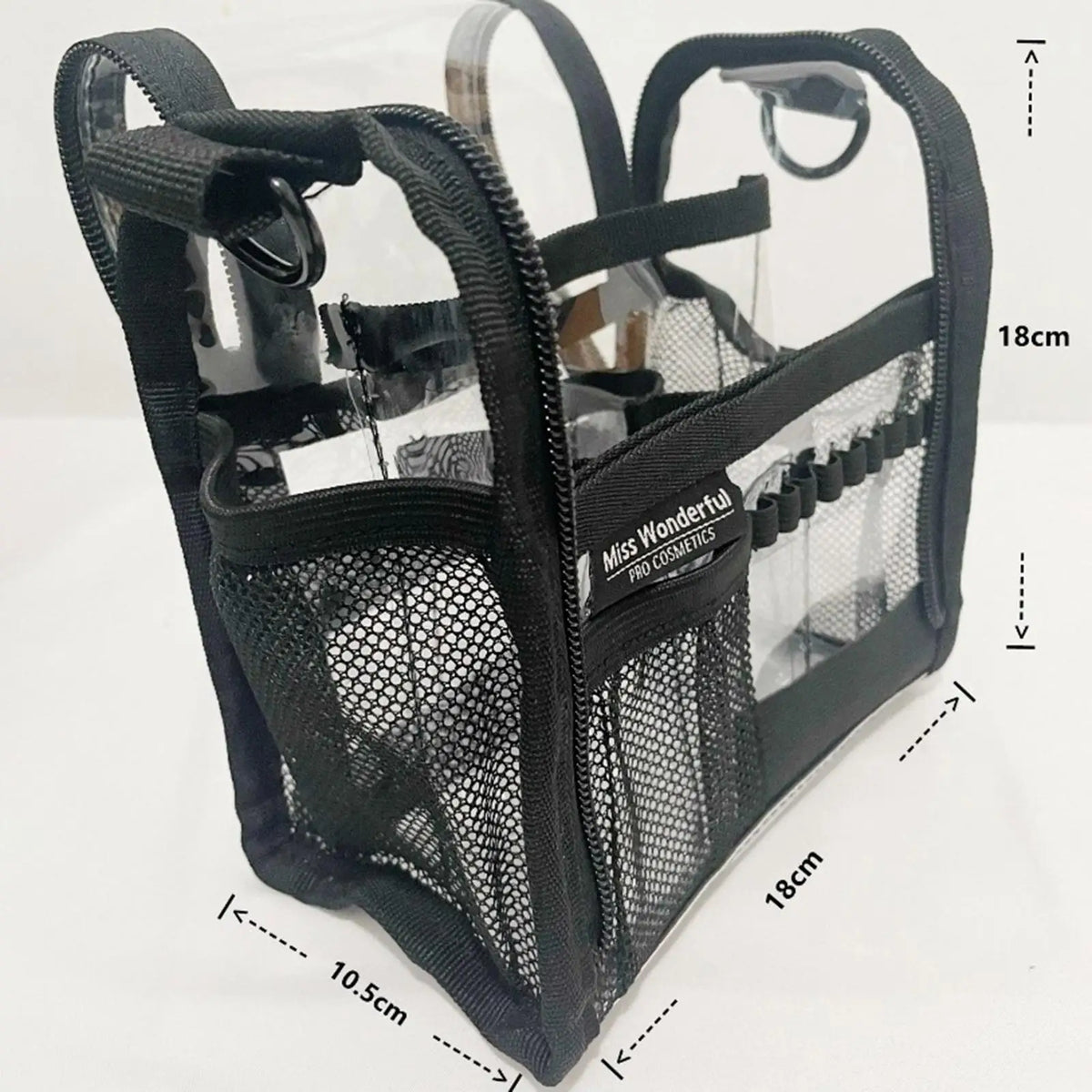 Bolsa de Maquillaje Estuche Cosmético Portátil con Cremallera Organizador Transparente para Artículos de Tocador para Viajes Acampada al Aire Libre Baño Hogar