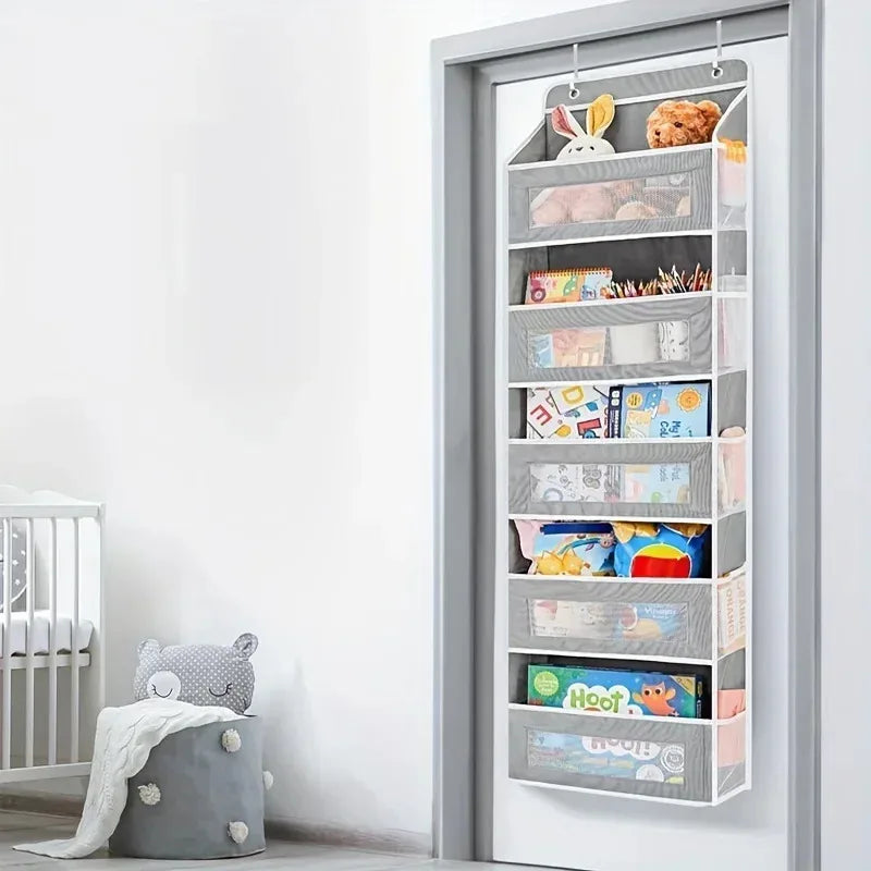 Upgraded 5-Shelf Hanging Storage Organizer - Behind Door, Anti-Tilt, 5 Large Capacity Pockets, Hanging Bag Suitable For Bedroom