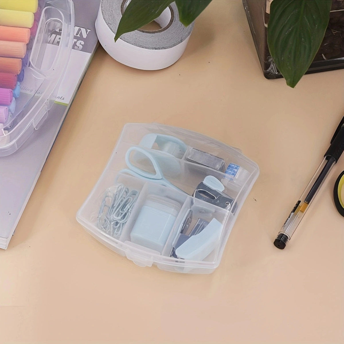 1 Set Mini Stapler Mini School Supply Kits Mini Office Supply Kits, Includes Mini Stapler,Scissors, Staple Remover, Staples, Tap