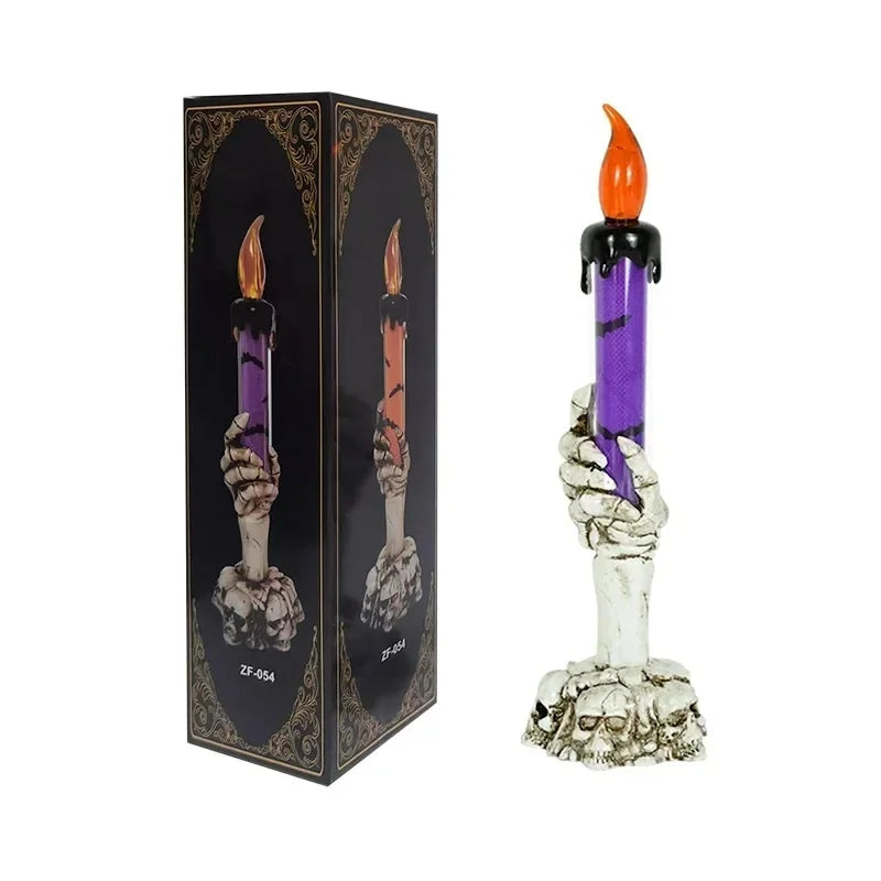 Spooky Ghost Hand LED Candle — Halloween Table Decor