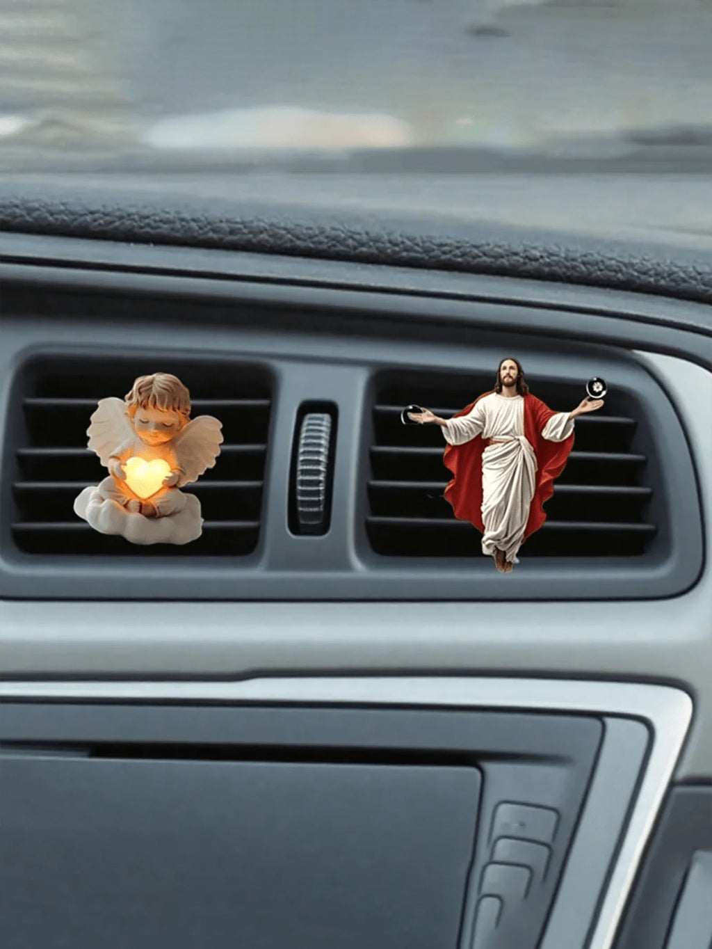 2pcs Angelic Car Air Vent Clip, Women's Car Decor, Cute Acrylic Car Air Freshener Vent Clip, Car Accessory