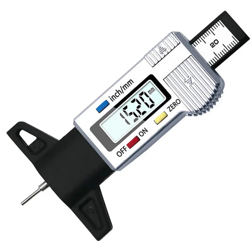 Digital Tire Tread Depth Gauge 0-25mm LCD Car Auto Tyre Wear Detection Measuring Tool High Precision Monitoring Meter