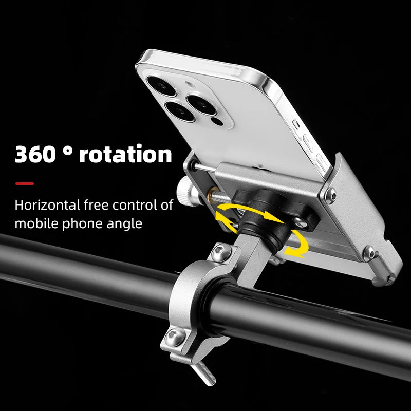 Bike Phone Holder 360 Rotation Bicycle Phone Holder for 4.7-7.0 Inch Devices Motorcycle Handlebar Mobile Phone Stand