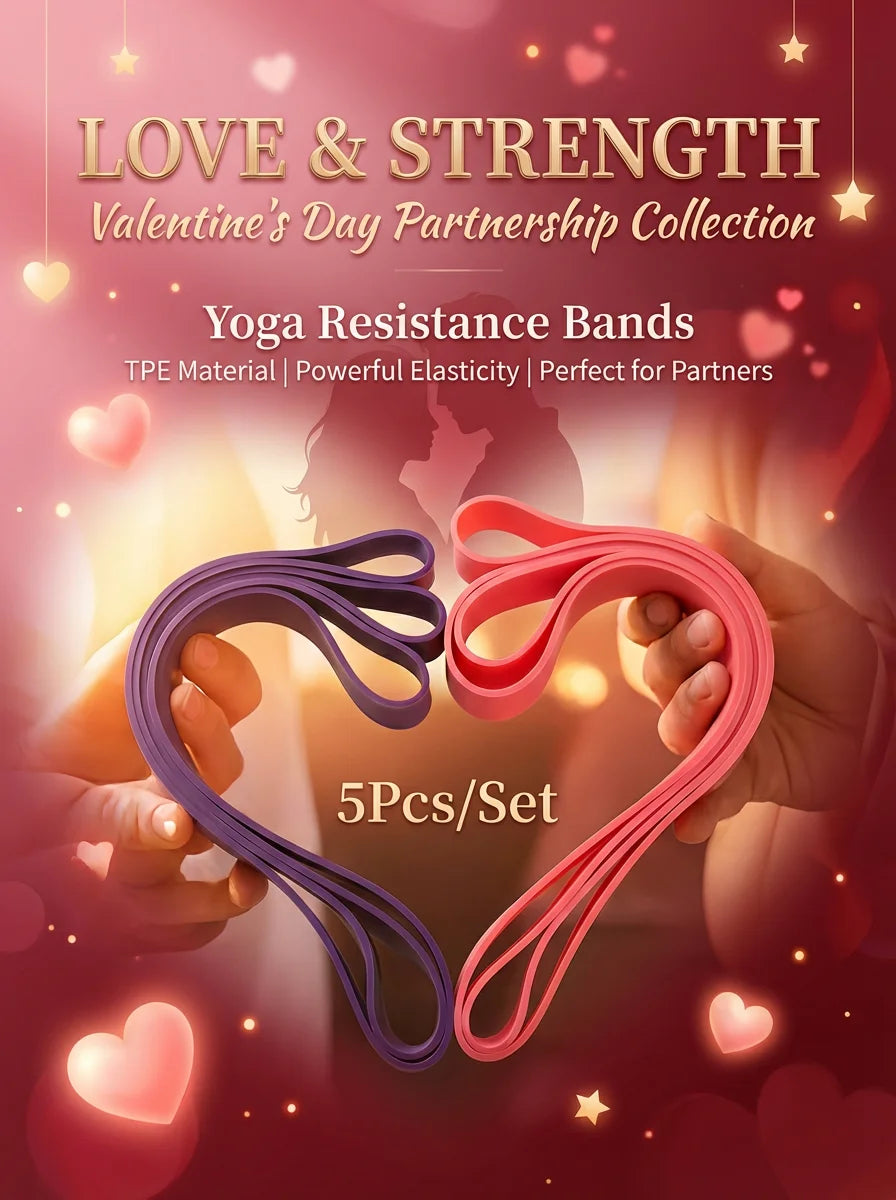5PCS TPE Resistance Bands, Loop Bands Set for Glute Building & Yoga, 5 Different Levels, Soft & Elastic Fitness Gift