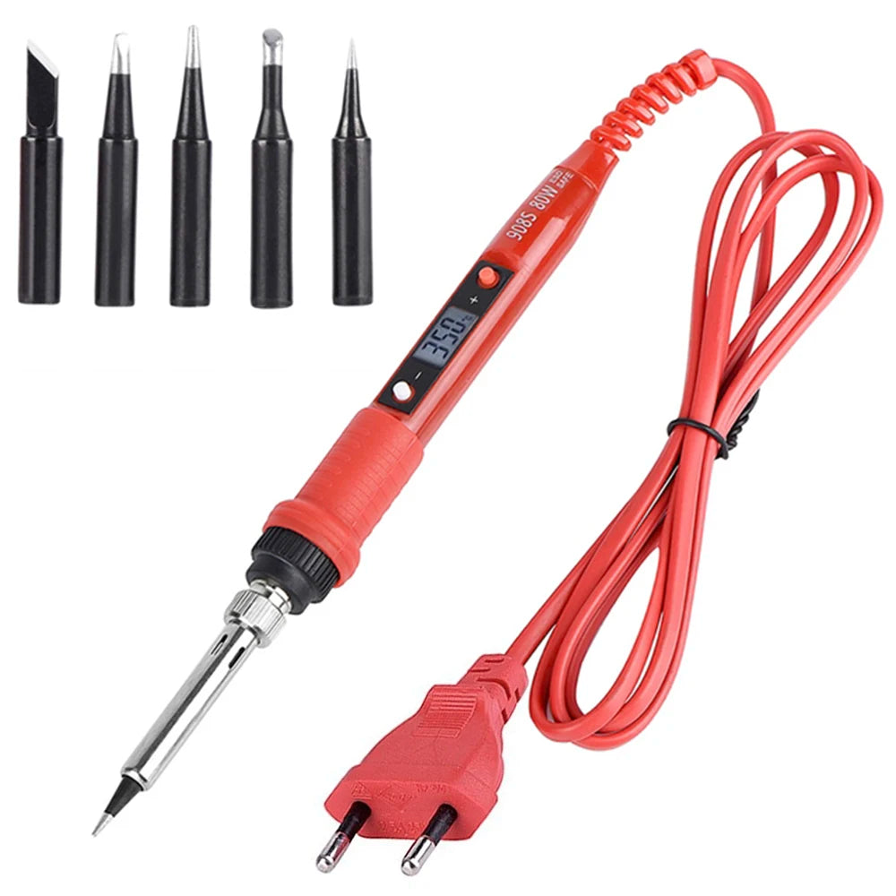 JCD Electric Soldering Iron 80W LCD Digital Display Adjustable Temperature Soldering Iron Set 220V/110V Welding Solder Tools