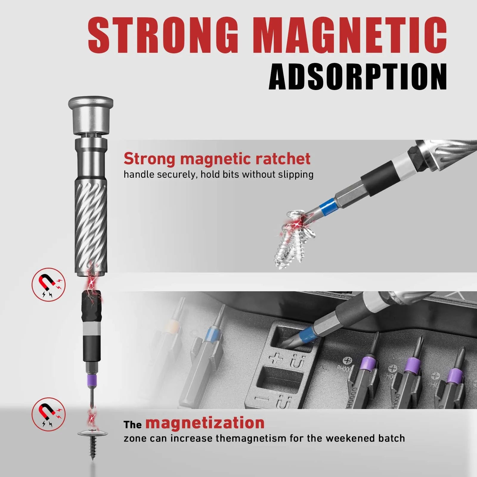 VMAN 100in1 Multifunction Ratchet Screwdriver Set Multi Magnetic Bits Mini Repair Tool Kit Household Tool For PC & Desk Etc.