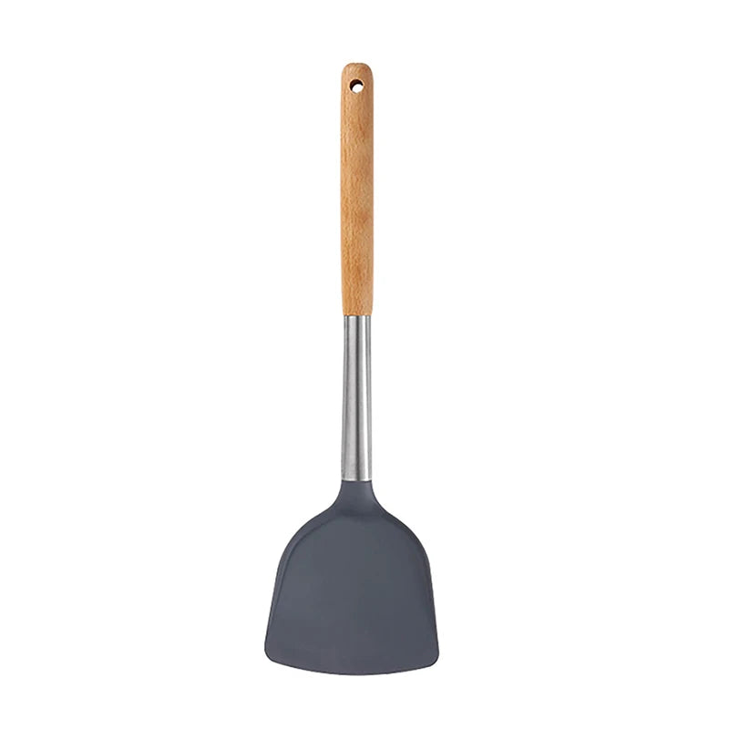 Silicone Cooking Utensil Set Heat Resistant Non Stick Cookware Spatula Shovel Kitchenware Measuring Spoons Baking Tool Set