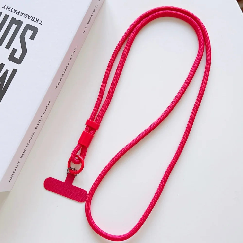 Colorful Adjustable Long Lanyard DYM Mobile Cell Phone Candy Solid Color Crossbody Necklace Anti-Lost Strap for Phone Universal