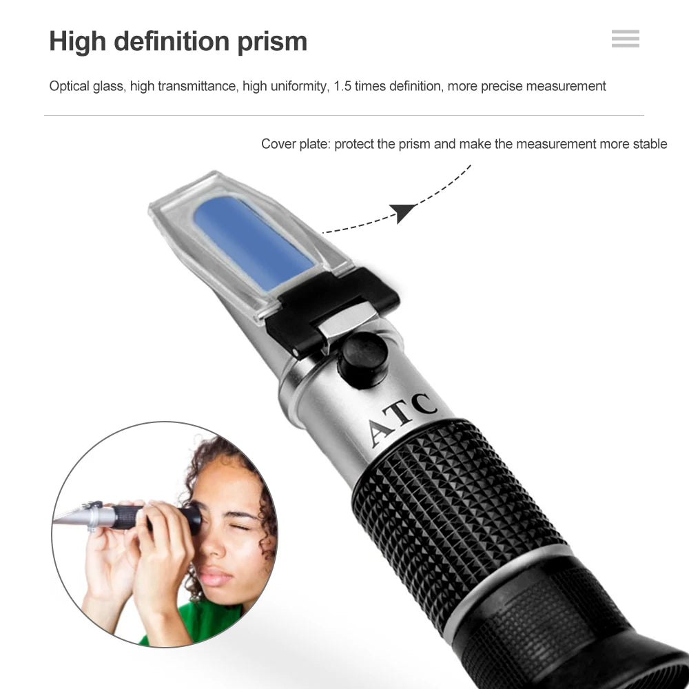 4 in 1 Refractometer Antifreeze Coolant Tester ATC Adblue Engine Fluid Propylene Ethylene Glycol Detector Car Clean Battery Test