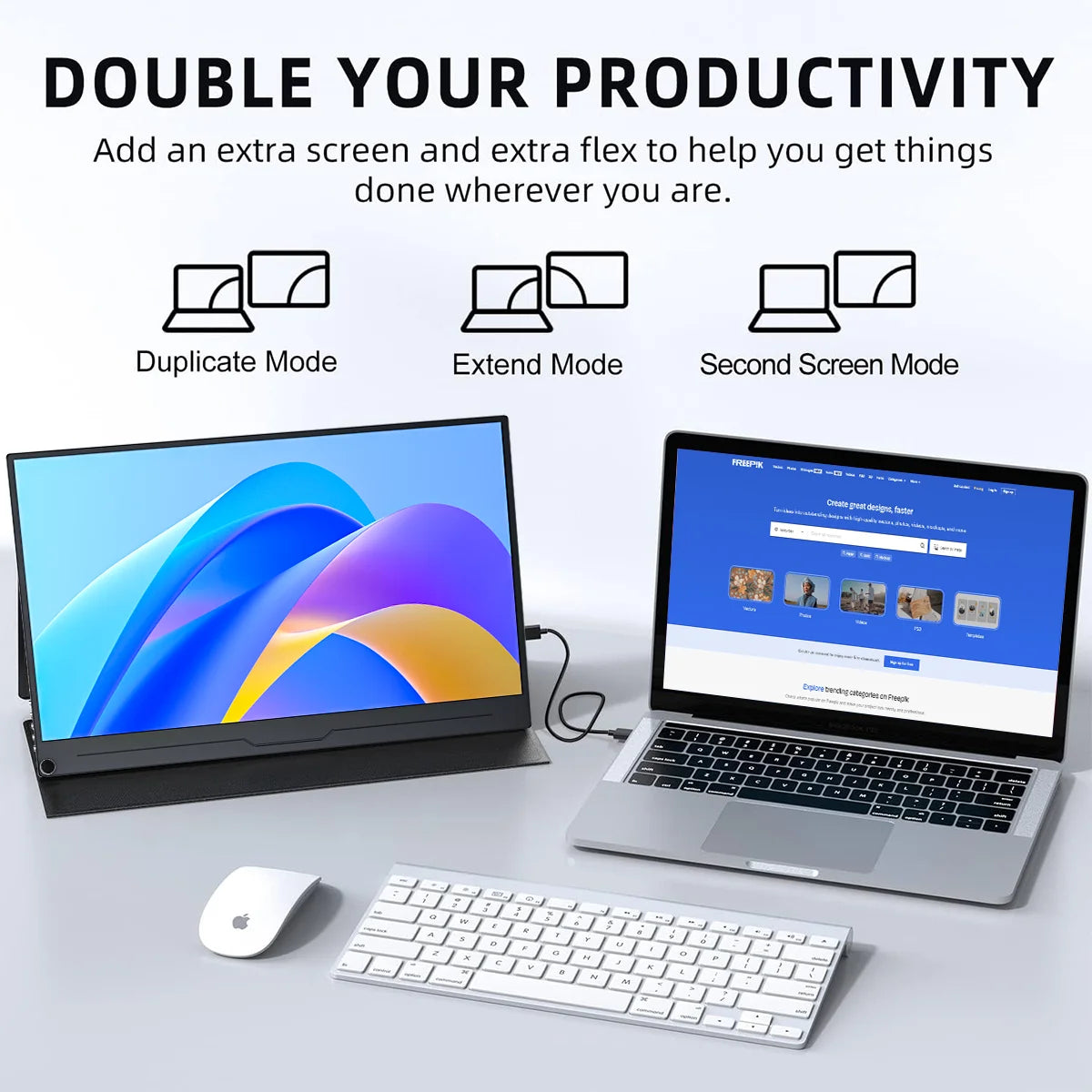 15.6 inch Portable Monitor UHD 3840X2160 Ultra-Thin 4K IPS Screen for PC Gaming External Display with for Xbox Switch PS4/5