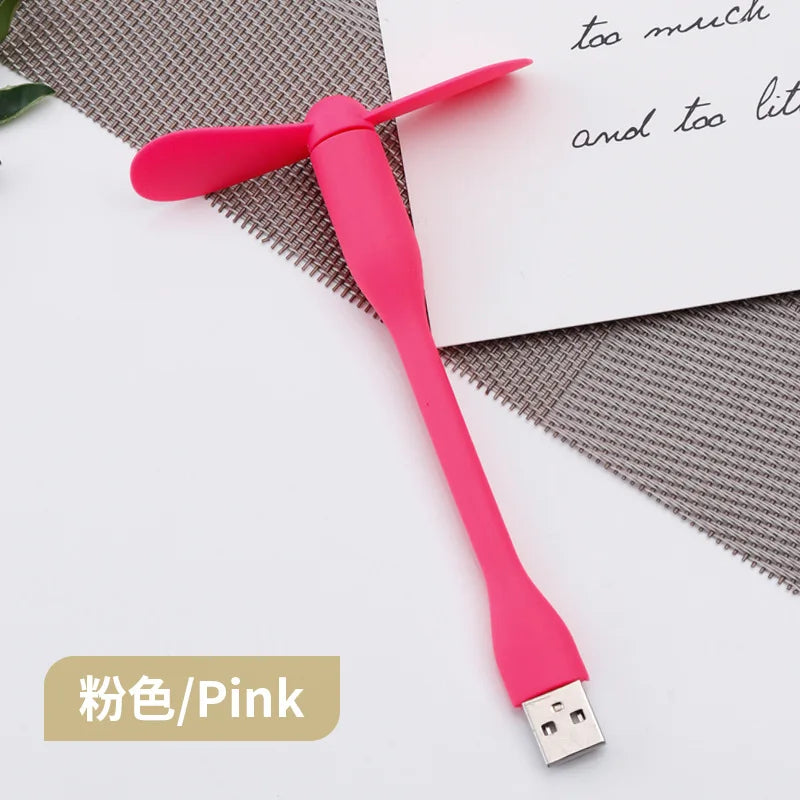 Mini ventilador USB flexible y plegable para Power Bank, portátil, PC, cargador de CA, portátil para ordenador, gadget de verano