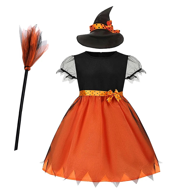 Disfraz de Halloween para niñas, vestido de murciélago morado, disfraz de vampiro de fantasía de Halloween, ropa de bruja para cosplay, regalos para fiestas de carnaval