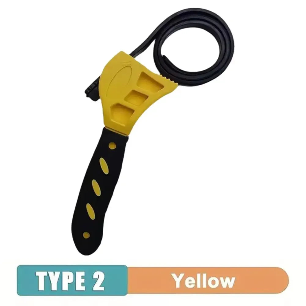 Adjustable Locking Strap Spanner Wrench Belt Oil Filter Puller Removal Tool Disassembly Strap Opener Tool