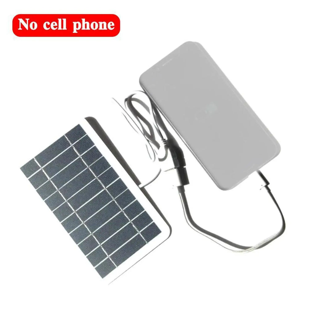 USB Solar Panel Charger - Portable 5V Power Bank Charger