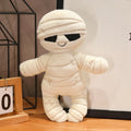Halloween Mummy and Pumpkin Plush Toys Soft Stuffed Plushie Spooky Room Decor Toy Halloween Gift For Kids Home Party Favors